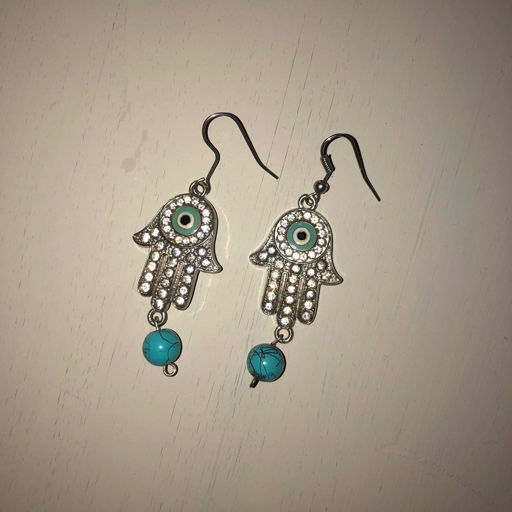Cute hamsa earrings